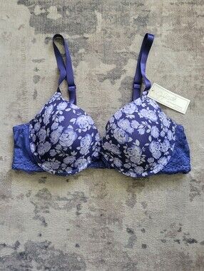 NEW Jacklyn Smith Collection Floral Print Underwire Bra 38C